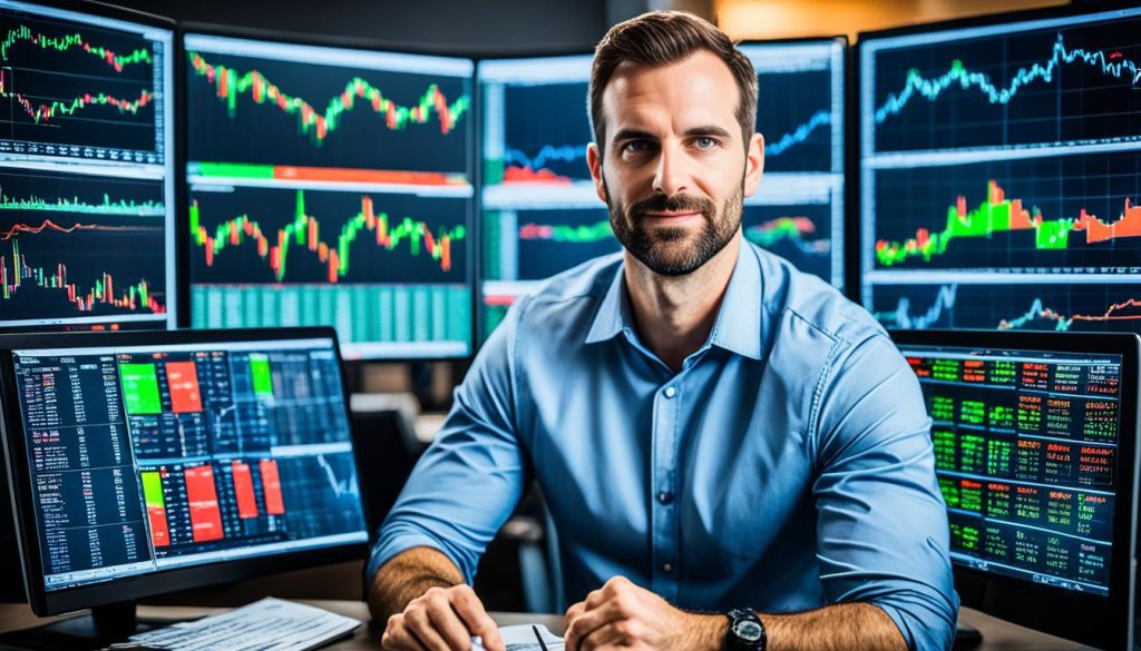 Day Trader Analyzing Market Trends